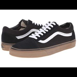 Vans Old Skool Skate Shoes Black Gum Sole M7 W8.5